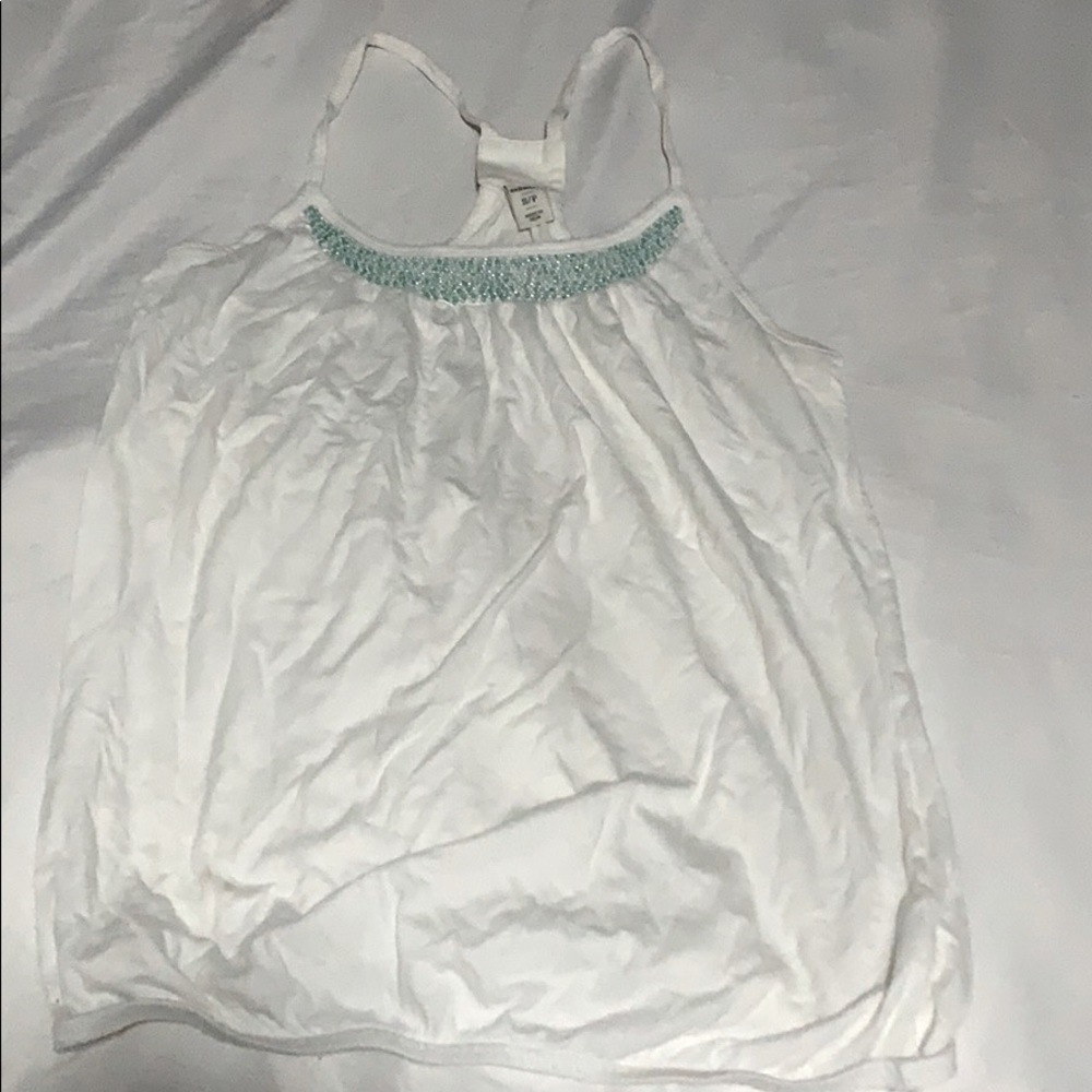white tank top